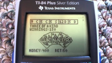 my video poker program for a ti-84 calculator