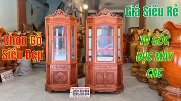 2 Mẫu Tủ Rượu Góc Gỗ Hương Đá Tầm Giá 10tr Hàng kỹ Chọn Gỗ Cực Đẹp | Đồ Gỗ Huy San