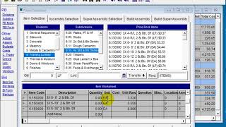 EasyEst Estimating Software Item Selection with Worksheet