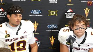 Information Mikey Keeene and Derek Eusebio following ASU's 53-25 loss to No. 10 Texas Tech (10/17/26) Guide