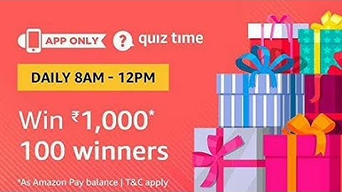 Amazon Quiz Answer Today | Win 1000 Amazon Pay Balance | 16 October 2018