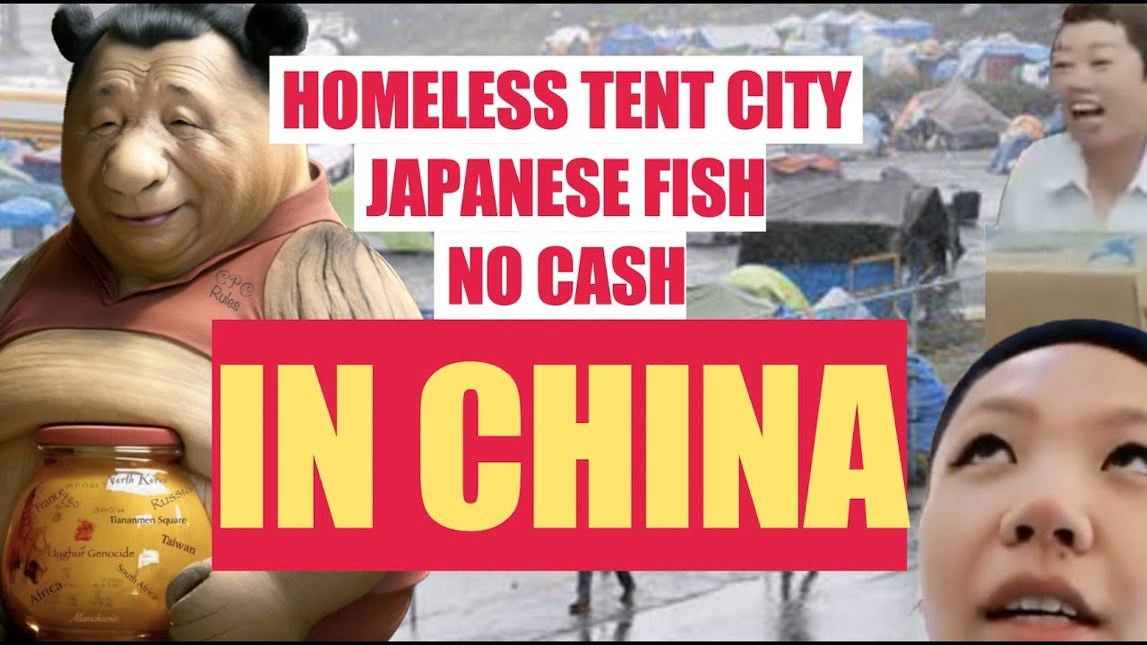 HOMELESS TENT CITY JAPANESE FISH - NO CASH - IN CHINA - YouTube
