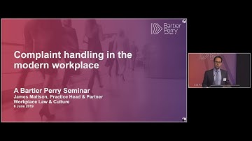 Complaint handling in the modern workplace: doing it better