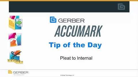 AccuMark Tip of the Day - Pleat To Internal