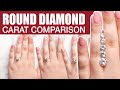 Diamond Size Comparison on Hand Finger carat 1 2 3 0.5 ct  0.75 1.5  0.7 0.6 Tips from GIA expert