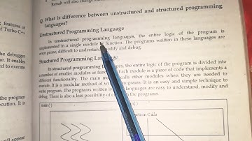 Structured and unstructured programming languages 2nd Year