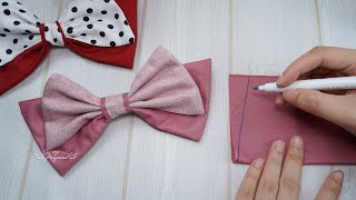 SIMPLE Template for BEAUTIFUL Hair Bows  How to Make Double Stacked Hair Bows