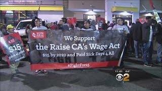 Hundreds Of LA Workers Protest In Series Of Rallies To Raise Minimum Wage Nationwide