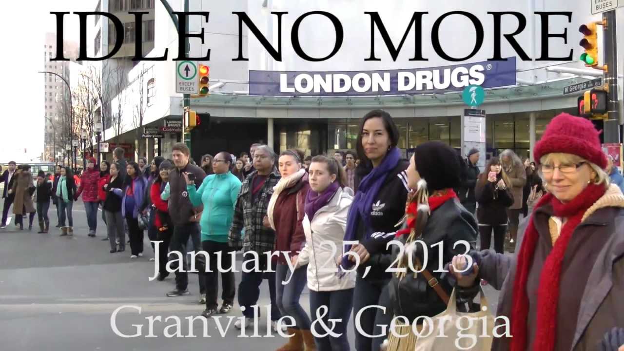 IdleNoMore J25 Downtown Van Granville Round Dance YouTube