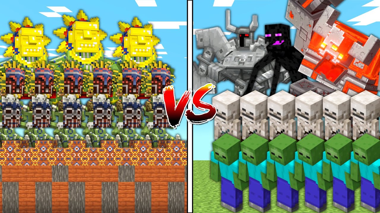 SUN CHIEF CASTLE vs MINECRAFT in Mob Battle - YouTube