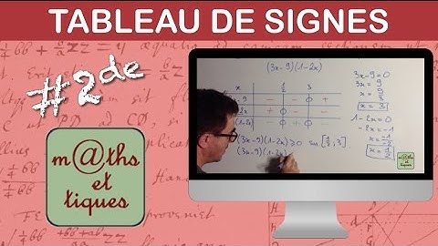 Dresser un tableau de signes - Seconde