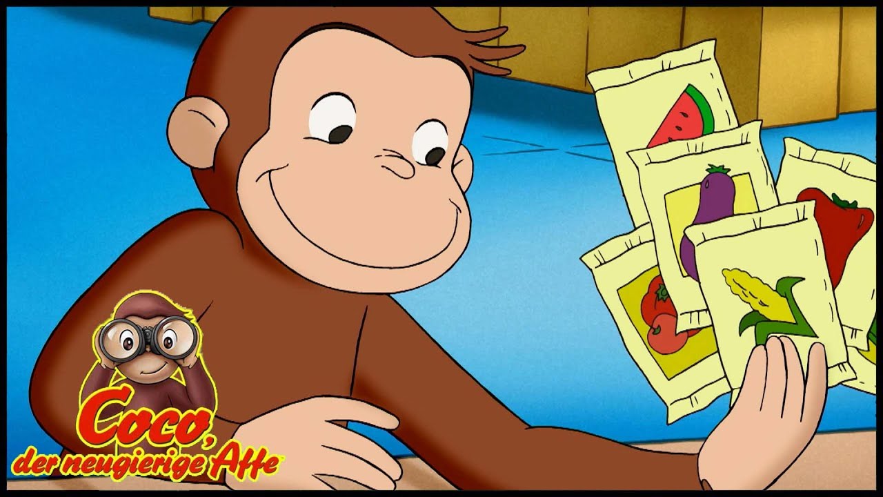 Coco der Neugierige Affe Garten auf dem Dach Cartoons für Kinder