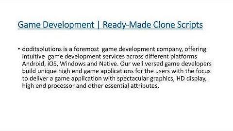 Game Development | Ready-Made Clone Scripts