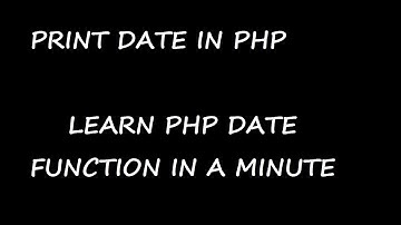 How to print date using PHP Date Function