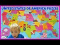 Learning usa states  capitals kids puzzle