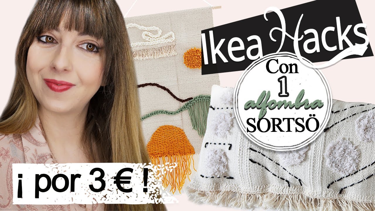 DIY IKEA HACKS con SORTSO, COJIN AFELPADO + TAPIZ BOHO |  ShantiIrene
