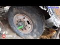 How to Fit New Tyre to Dumper Truck by Pakistani Workers | Truck Video | Pakistani Trucks