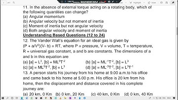 11th class Physics real paper september test 2021