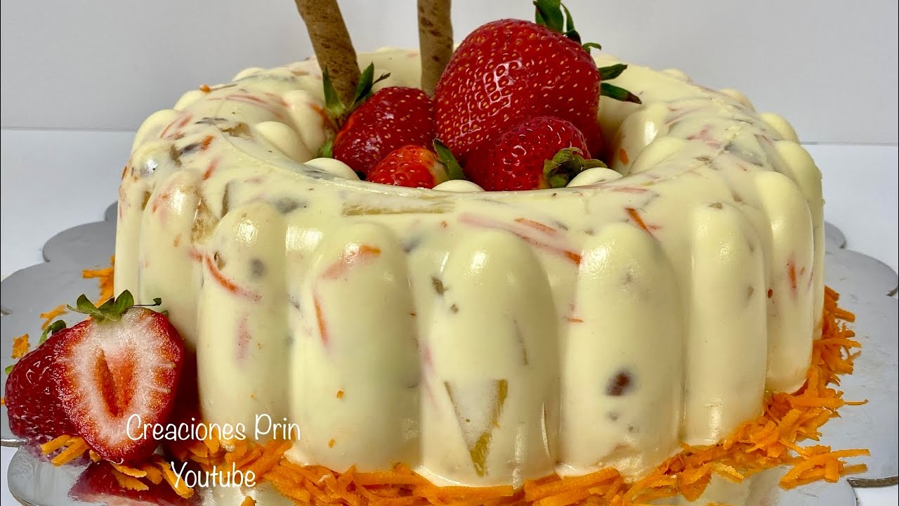 Gelatinas de Piña Con Zanahoria Nuez y Piña