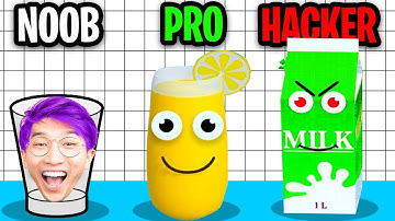 NOOB vs PRO vs HACKER In JUICE RUN APP GAME!? (ALL LEVELS!)