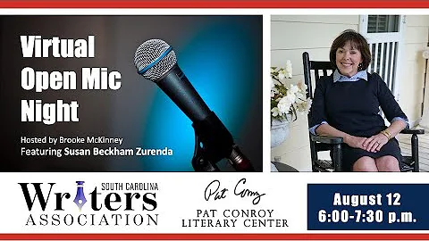 August Open Mic Night, featuring Susan Beckham Zur...