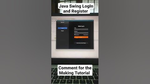 LogIn and Register GUI using Java Swing #java #swing #javaswing #login #uidesign #schoolmanagement