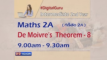 2nd Inter Maths 2A || De Moivre