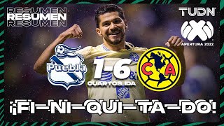 Resumen y goles | Puebla 16 América | Liga Mx AP2022  Cuartos IDA | TUDN