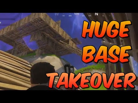 NOT EVEN PLAYING - TO TAKING OVER GIANT BASE! (Fortnite Battle Royale)