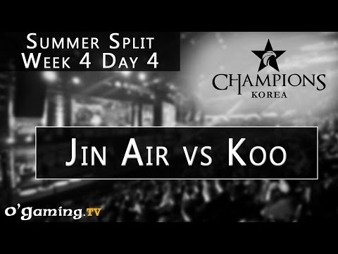 Jin Air Green Wings vs Koo Tigers - LCK Summer Split - Week 4 - Day 4 - Jin Air vs Koo [FR]