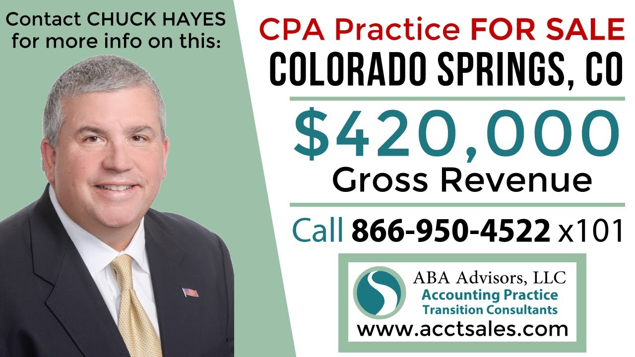 420,000 CPA practice for sale in Colorado Springs, CO by ABA Advisors