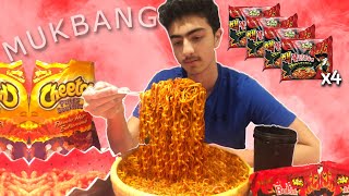 Nerd Tries Nuclear Korean Fire Noodles Challenge!