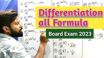 Differentiation all formula Class 12 | Differentiation formula class 12 | Mathematics Origin | De...