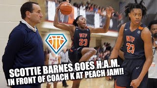 COACH K Watches Scottie Barnes GO CRAZY AT PEACH JAM!! | Full Highlights