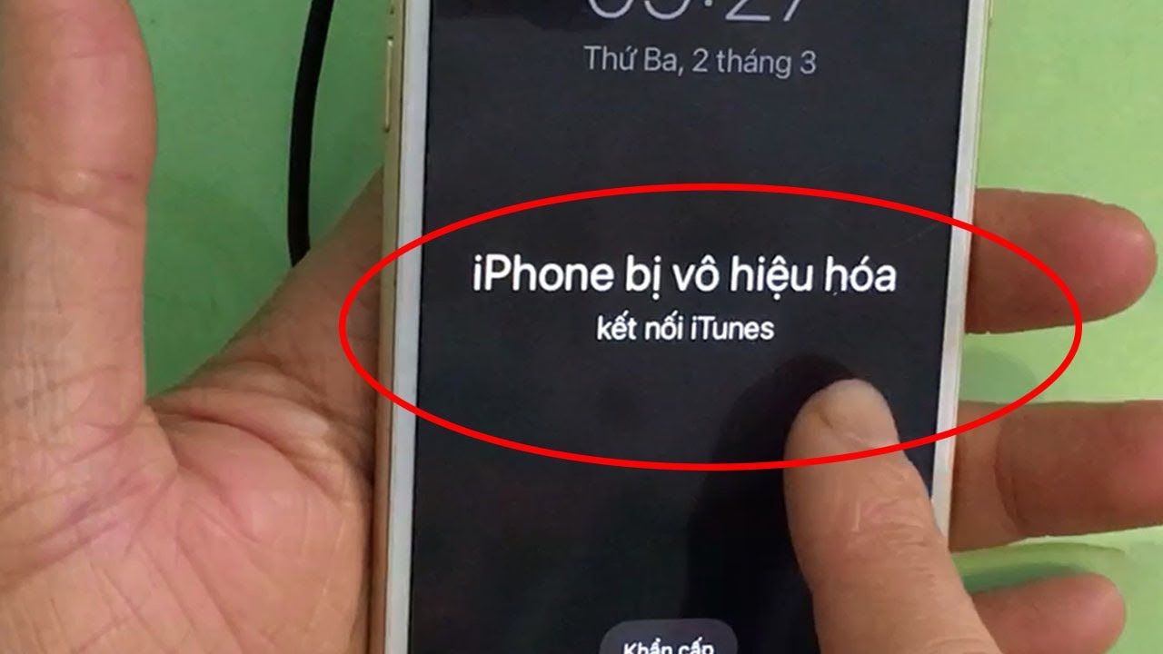 Sửa lỗi iPhone 6s  iPhone bị vô hiệu hóa – kết nối iTunes