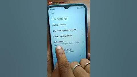 How to activate call waiting on poco c31 /IIcall waiting setting