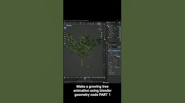 growing tree animation using blender geometry node editor Part 1 #animation #blender #geometrynodes