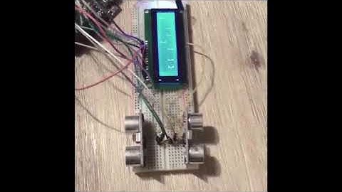 Game using Ultrasonic sensor🤖👾and Arduino UNO& LCD 2*16