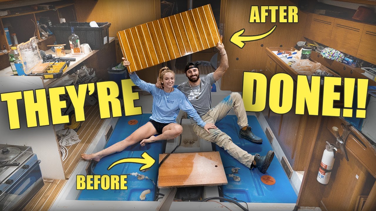 Our boat SANK! Now our SALVAGED BOAT is getting NEW FLOORS! | ep.21