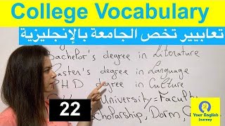 University (college) Vocabulary عبارات تستعمل في الجامعة