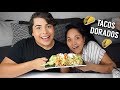 TACOS DORADOS! (FLAUTAS DE POLLO) : Cocinando Con Martita! + MUKBANG