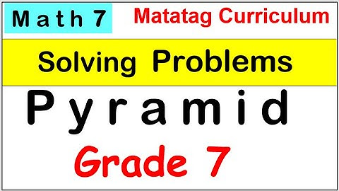 Math 7 Solve problems involving volume of pyramid #matatag #matatagcurriculum #pyramid #howtosolve