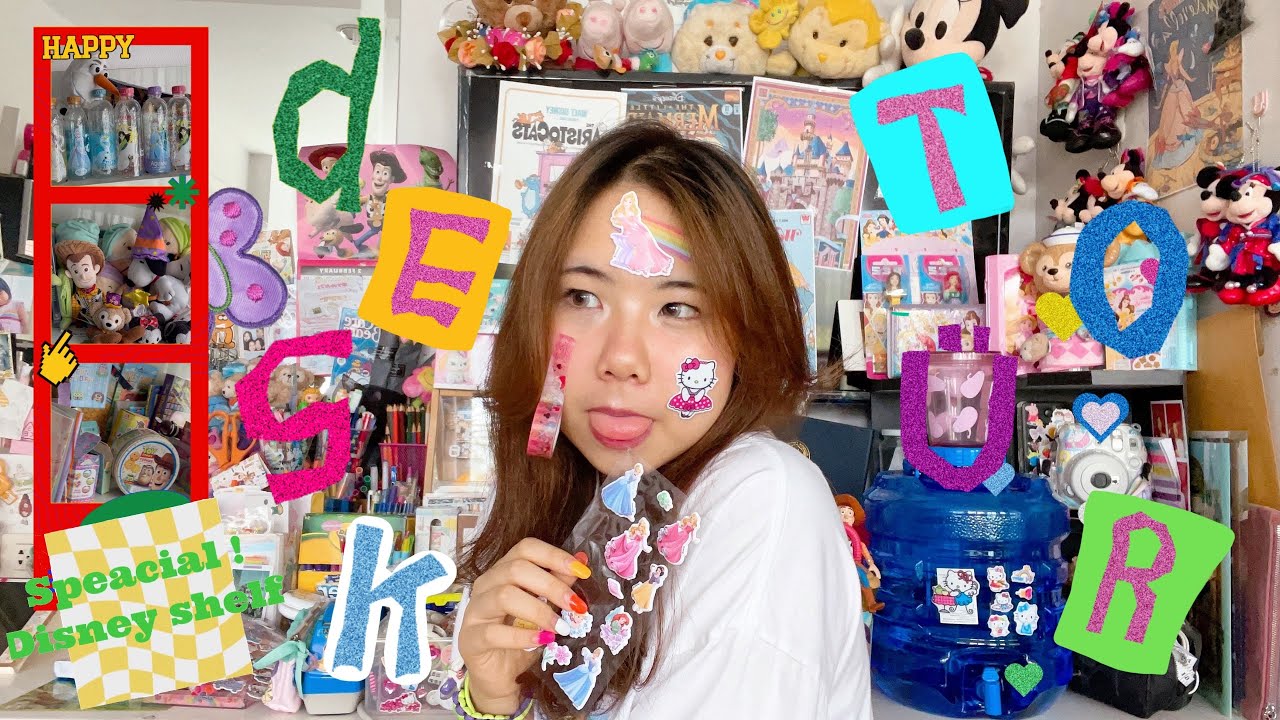 📎desk tour🎨📝 & disney shelf🎠 ⿻พิกัด+เเนะนำร้าน ‎! | tinklebelly