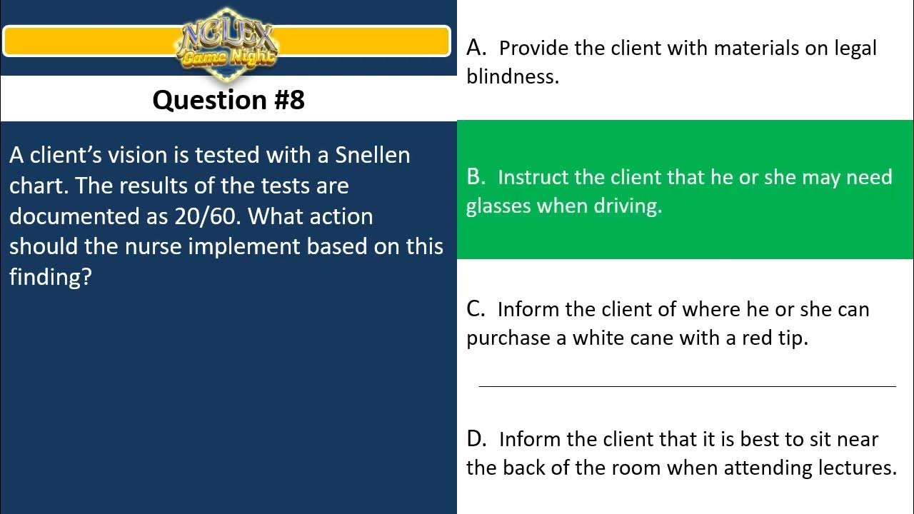 NCLEX GAMES QUIZ 7 EYE & EAR PROBLEMS (10 QUESTIONS) YouTube
