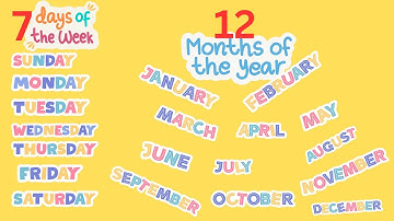 Days of the week and months of the year.