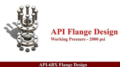 Api 6bx flange design in solidwork with actual dimensions