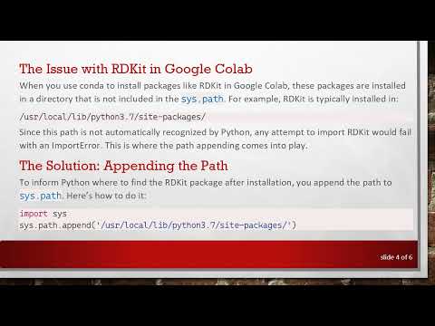 Understanding the Importance of Appending sys.path for RDKit in Google Colab