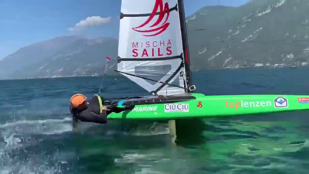 foiling a class catamaran