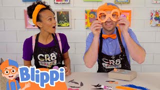 Blippi and Meekah Explore Cr8Space Arts and Crafts | Fun and Educational Videos for Kids