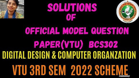 BCS302 Solutions of Official model Question paper DDCO |3rd Sem |2022 Syllabus| VTU